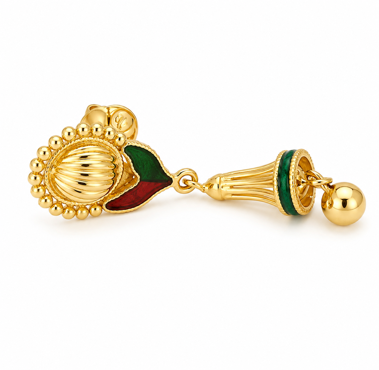 Orecchini - 22 carati Oro giallo - Made in Italy - Handmade
