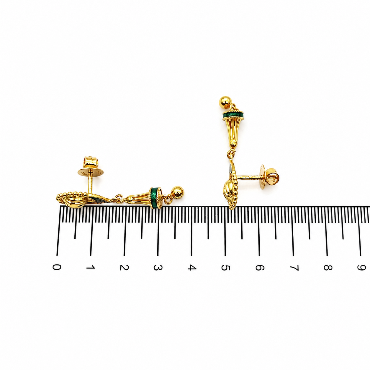 Orecchini - 22 carati Oro giallo - Made in Italy - Handmade