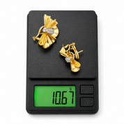 Orecchini - 18 carati Oro bianco, Oro giallo - 0.32ct. tw. Diamante (Naturale) - Made in Italy - Handmade