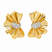 Orecchini - 18 carati Oro bianco, Oro giallo - 0.32ct. tw. Diamante (Naturale) - Made in Italy - Handmade