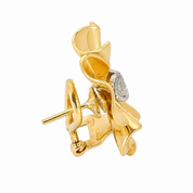 Orecchini - 18 carati Oro bianco, Oro giallo - 0.32ct. tw. Diamante (Naturale) - Made in Italy - Handmade