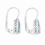 Orecchini - 18 carati Oro bianco - 2.28ct. tw. Acquamarina - Diamante