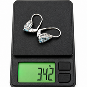 Orecchini - 18 carati Oro bianco - 2.28ct. tw. Acquamarina - Diamante