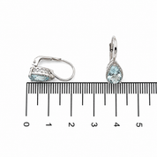 Orecchini - 18 carati Oro bianco - 2.28ct. tw. Acquamarina - Diamante