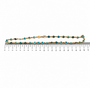 Collana - 18 carati Oro giallo - 34.00ct. tw. Turchese - Made in Italy - Handmade