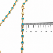 Collana - 18 carati Oro giallo - 34.00ct. tw. Turchese - Made in Italy - Handmade