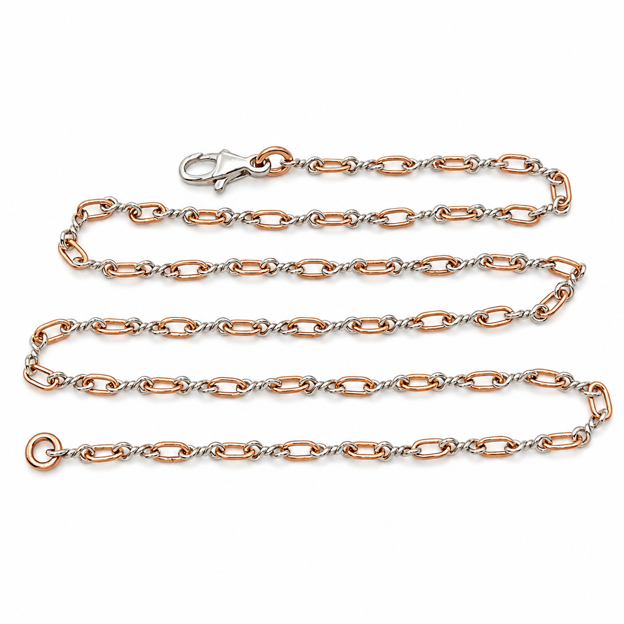 Collana - 18 carati Oro bianco, Oro rosa - Made in Italy - Handmade