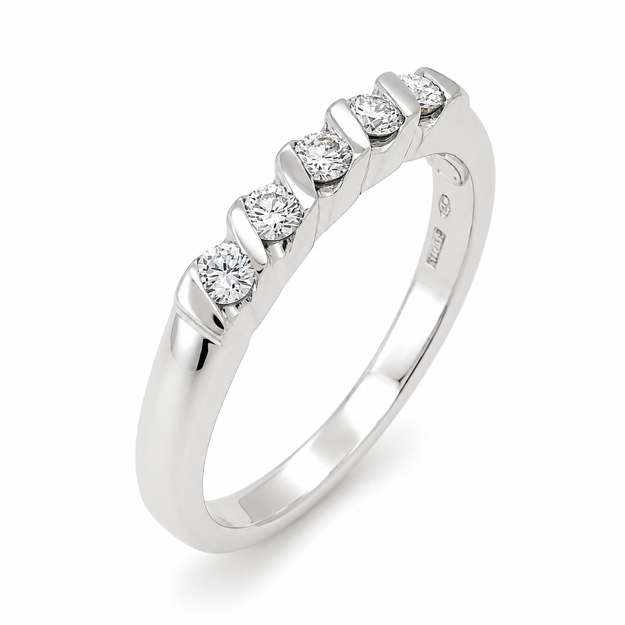 Anello - 18 carati Oro bianco - 0.20ct. tw. Diamante (Naturale) - Made in Italy - Handmade