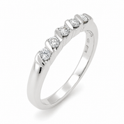 Anello - 18 carati Oro bianco - 0.20ct. tw. Diamante (Naturale) - Made in Italy - Handmade