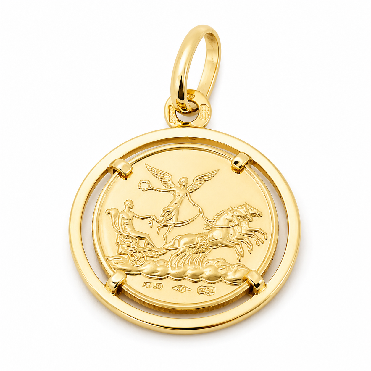 Ciondolo - 18 carati Oro giallo - Made in Italy - Handmade