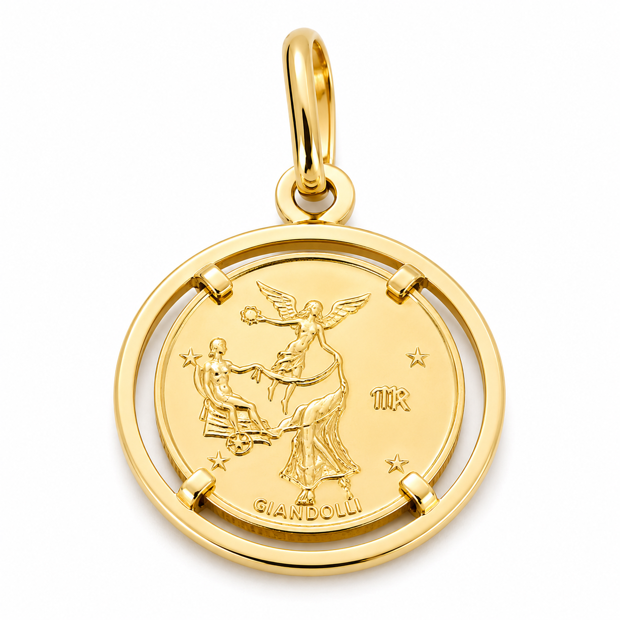 Ciondolo - 18 carati Oro giallo - Made in Italy - Handmade