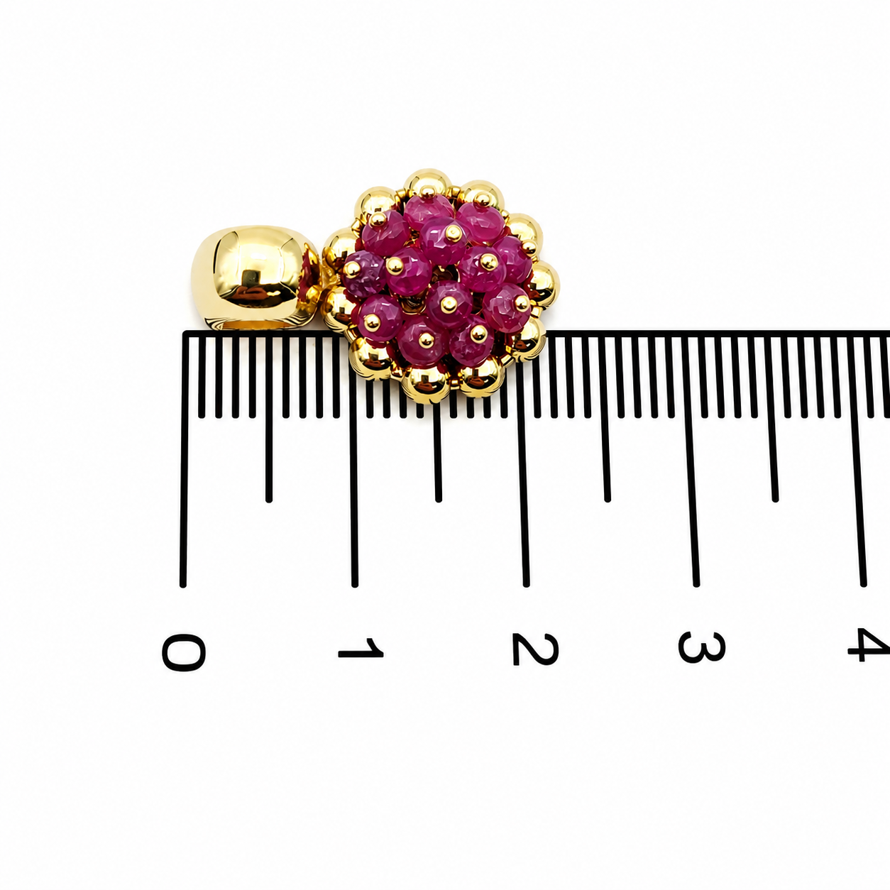 Ciondolo - 18 carati Oro giallo - 1.30ct. tw. Rubino - Made in Italy - Handmade
