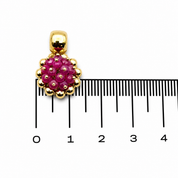 Ciondolo - 18 carati Oro giallo - 1.30ct. tw. Rubino - Made in Italy - Handmade