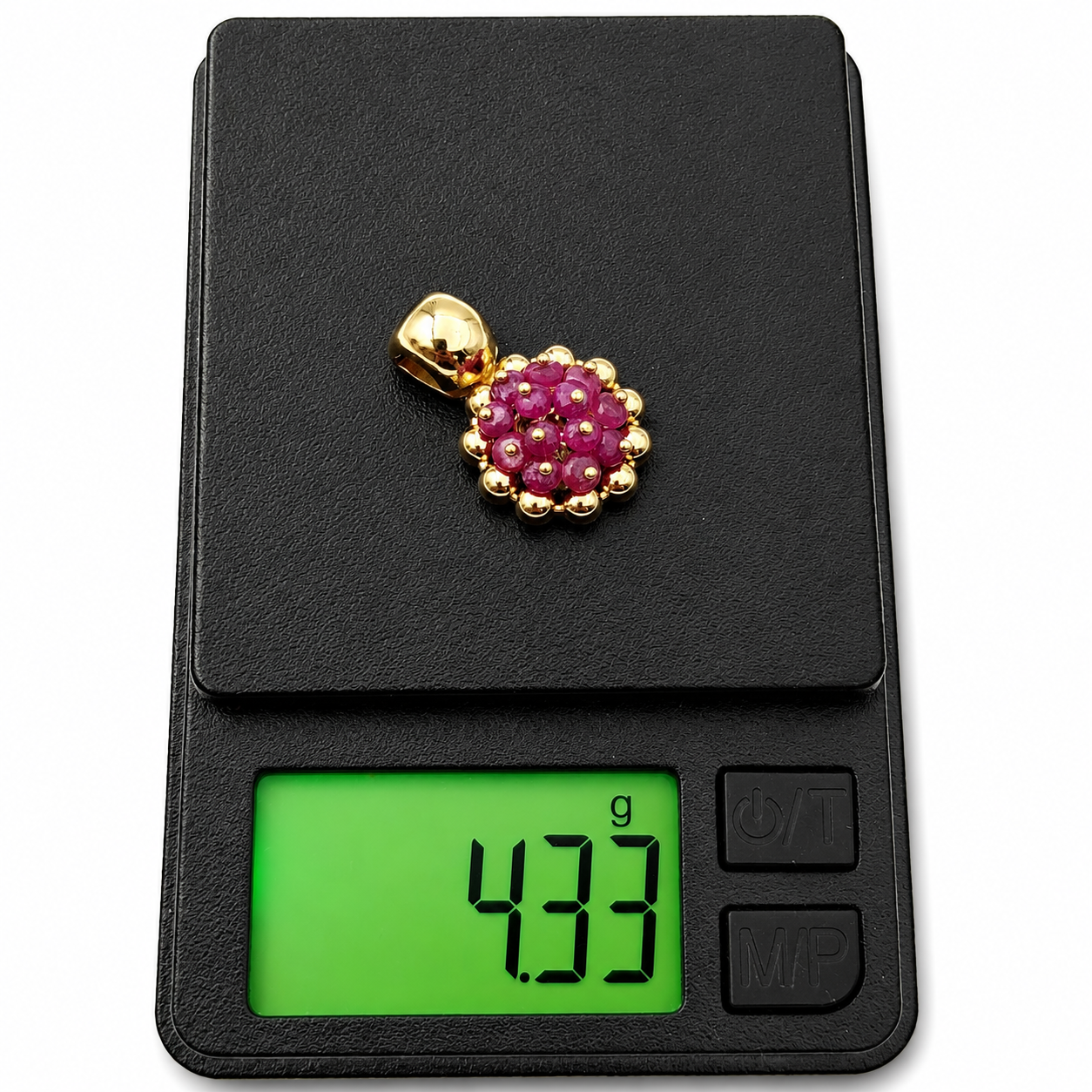 Ciondolo - 18 carati Oro giallo - 1.30ct. tw. Rubino - Made in Italy - Handmade
