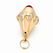 Ciondolo - 14 carati Oro giallo, Oro bianco - Corallo - Made in Italy - Handmade