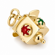 Ciondolo - 18 carati Oro giallo - Made in Italy - Handmade