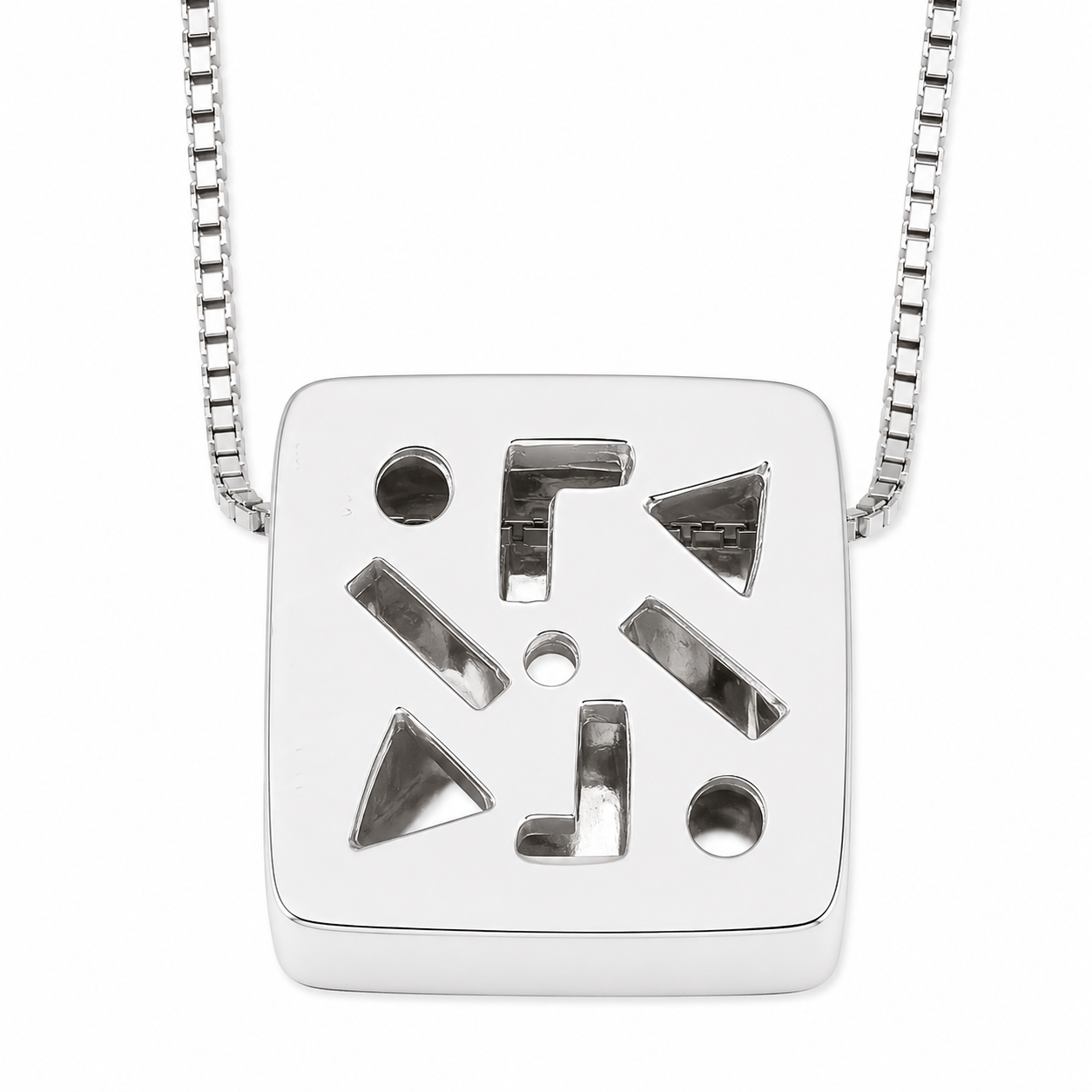 Collana con ciondolo - 18 carati Oro bianco - 0.57ct. tw. Smeraldo - Diamante - Made in Italy - Handmade