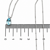 Collana con ciondolo - 18 carati Oro bianco - 1.42ct. tw. Acquamarina - Diamante - Made in Italy - Handmade