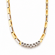 Collana - 18 carati Oro bianco, Oro giallo - 0.25ct. tw. Diamante (Naturale) - Made in Italy