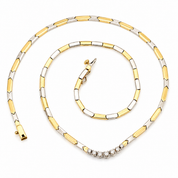 Collana - 18 carati Oro bianco, Oro giallo - 0.25ct. tw. Diamante (Naturale) - Made in Italy
