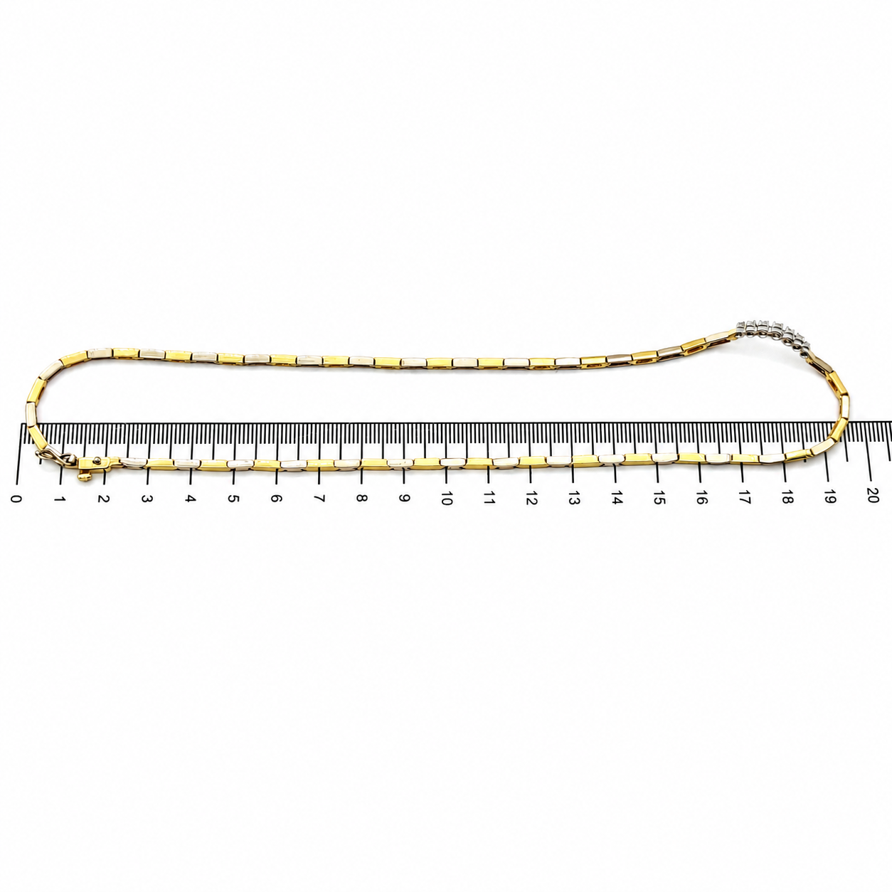 Collana - 18 carati Oro bianco, Oro giallo - 0.25ct. tw. Diamante (Naturale) - Made in Italy