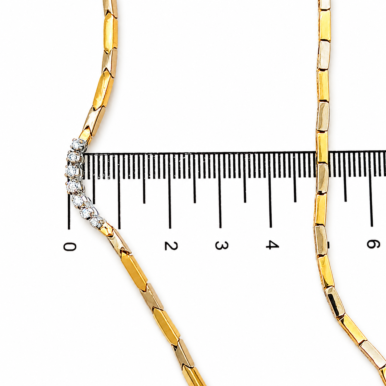 Collana - 18 carati Oro bianco, Oro giallo - 0.25ct. tw. Diamante (Naturale) - Made in Italy