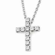 Collana con ciondolo - 18 carati Oro bianco - 0.165ct. tw. Diamante (Naturale) - Made in Italy - Handmade
