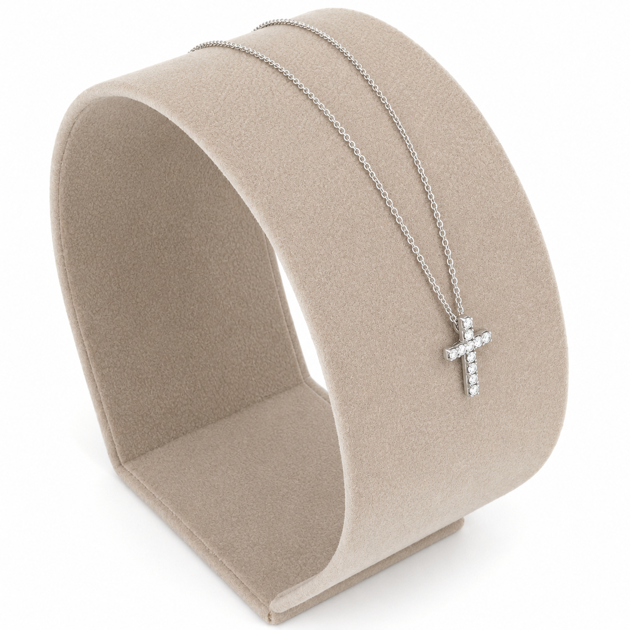 Collana con ciondolo - 18 carati Oro bianco - 0.165ct. tw. Diamante (Naturale) - Made in Italy - Handmade