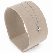 Collana con ciondolo - 18 carati Oro bianco - 0.165ct. tw. Diamante (Naturale) - Made in Italy - Handmade