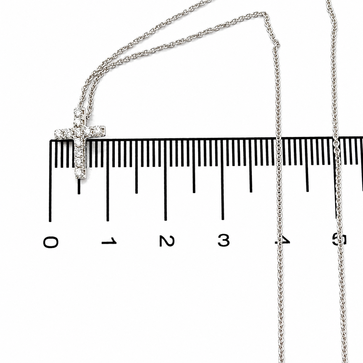 Collana con ciondolo - 18 carati Oro bianco - 0.165ct. tw. Diamante (Naturale) - Made in Italy - Handmade
