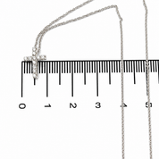 Collana con ciondolo - 18 carati Oro bianco - 0.165ct. tw. Diamante (Naturale) - Made in Italy - Handmade