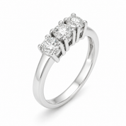 Anello - 18 carati Oro bianco - 0.75ct. tw. Diamante (Naturale)