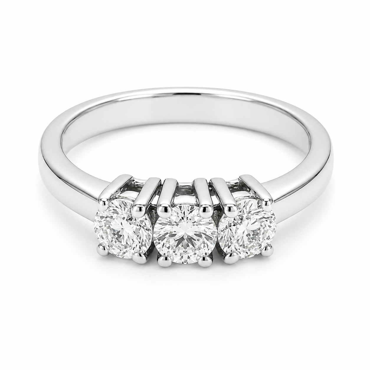 Anello - 18 carati Oro bianco - 0.75ct. tw. Diamante (Naturale)