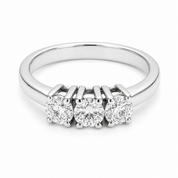 Anello - 18 carati Oro bianco - 0.75ct. tw. Diamante (Naturale)
