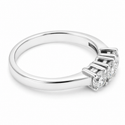 Anello - 18 carati Oro bianco - 0.75ct. tw. Diamante (Naturale)