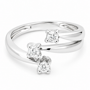 Anello - 18 carati Oro bianco - 0.39ct. tw. Diamante (Naturale)