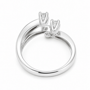 Anello - 18 carati Oro bianco - 0.39ct. tw. Diamante (Naturale)