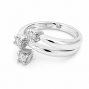 Anello - 18 carati Oro bianco - 0.39ct. tw. Diamante (Naturale)