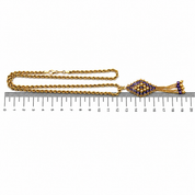 Collana con ciondolo - 18 carati Oro giallo Ametista - Made in Italy - Handmade