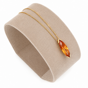 Collana con ciondolo - 18 carati Oro giallo - 7.00ct. tw. Quarzo - Made in Italy - Handmade