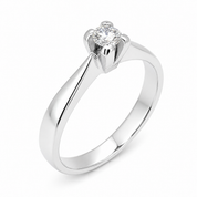 Anello - 18 carati Oro bianco - 0.18ct. tw. Diamante (Naturale)