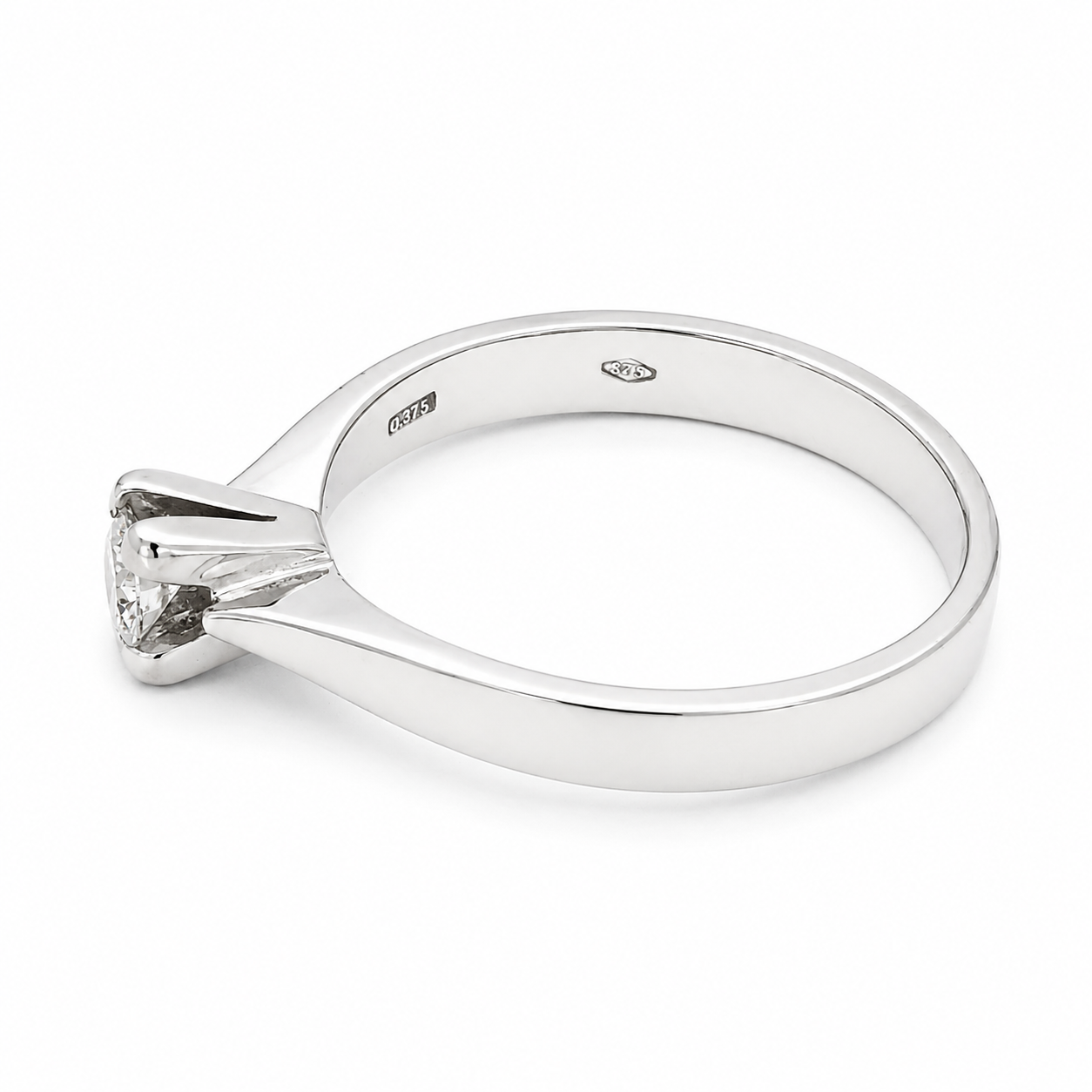 Anello - 18 carati Oro bianco - 0.18ct. tw. Diamante (Naturale)