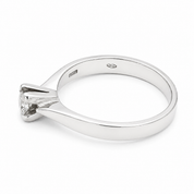Anello - 18 carati Oro bianco - 0.18ct. tw. Diamante (Naturale)