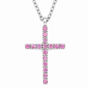 Collana con ciondolo - 18 carati Oro bianco - 0.32ct. tw. Rubino - Made in Italy - Handmade