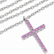 Collana con ciondolo - 18 carati Oro bianco - 0.32ct. tw. Rubino - Made in Italy - Handmade