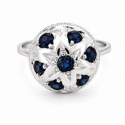 Anello - 18 carati Oro bianco - 0.70ct. tw. Zaffiro - Made in Italy - Handmade
