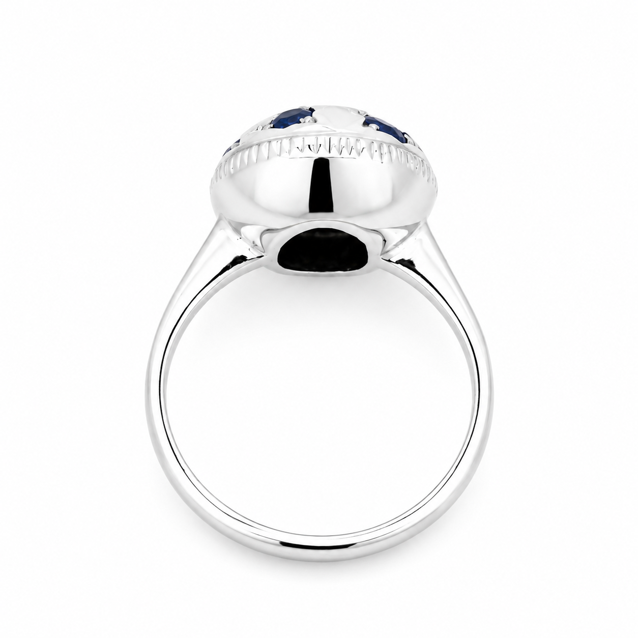 Anello - 18 carati Oro bianco - 0.70ct. tw. Zaffiro - Made in Italy - Handmade