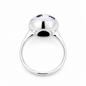 Anello - 18 carati Oro bianco - 0.70ct. tw. Zaffiro - Made in Italy - Handmade