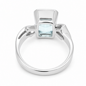 Anello - 18 carati Oro bianco - 3.66ct. tw. Acquamarina - Diamante - Made in italy -Handmade