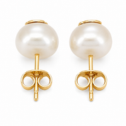 Orecchini - 18 carati Oro giallo - Perla - Made in Italy - Handmade